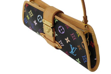 画像をギャラリービューアに読み込む, 極美品 LOUIS VUITTON ルイヴィトン 村上隆 シャーリー M40050 モノグラムマルチ ブラック ゴールド金具 中古 62393