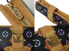 画像をギャラリービューアに読み込む, 極美品 LOUIS VUITTON ルイヴィトン 村上隆 シャーリー M40050 モノグラムマルチ ブラック ゴールド金具 中古 62393