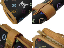 画像をギャラリービューアに読み込む, 極美品 LOUIS VUITTON ルイヴィトン 村上隆 シャーリー M40050 モノグラムマルチ ブラック ゴールド金具 中古 62393