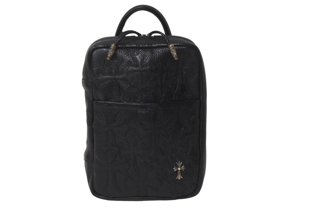 未使用 CHROME HEARTS クロムハーツ ハンドバッグ EVERYDAY CARRY L エブリデイ レザー シルバー925 中古 62396