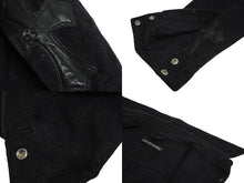 Load image into Gallery viewer, 極美品 CHROME HEARTS クロムハーツ オーバルボタンウール長袖シャツ 袖クロスパッチ カシミヤ混 サイズSM 中古 62397