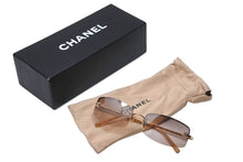 Load image into Gallery viewer, CHANEL シャネル サングラス 56□16 130 4093-B C.125/8Z ココマーク グラデーション ラインストーン ブラウン 美品 中古 62403