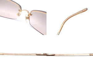 CHANEL シャネル サングラス 56□16 130 4093-B C.125/8Z ココマーク グラデーション ラインストーン ブラウン 美品 中古 62403