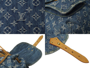 LOUIS VUITTON ルイヴィトン サックアドGM リュック・バックパック M95056 モノグラムデニム ブルー ゴールド金具 美品 中古 62408