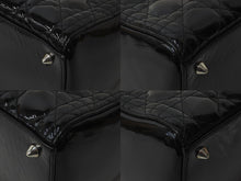 画像をギャラリービューアに読み込む, Christian Dior クリスチャンディオール レディディオール カナージュ 18-BO-0175 パテントレザー ブラック 美品 中古 62409