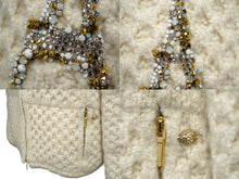 Load image into Gallery viewer, 極美品 CHANEL シャネル ウールダウンジャケット ビジュー ラインストーン P57108K07472 ベージュ マルチ サイズ34 中古 62412