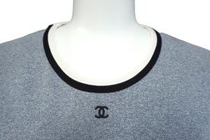CHANEL シャネル ココマーク 半袖 ワンピース ヴィンテージシャネル PH228V06479 95P サイズ 38 グレー レディース 美品 中古 62414
