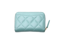 Load image into Gallery viewer, CHANEL シャネル コインケース カードケース ココマーク 31番台 キャビアスキン ターコイズブルー ゴールド金具 美品 中古 62417