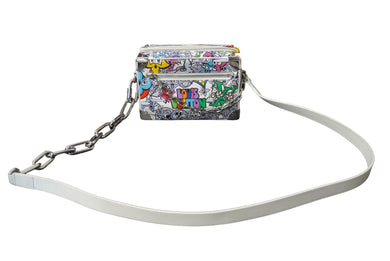 LOUIS VUITTON ルイヴィトン ミニ・ソフトトランク ショルダーバッグ 23SS モノグラム・コミック M82008 ホワイト 美品 中古 62418
