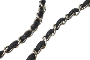 極美品 CHANEL シャネル ミニマトラッセ チェーンショルダーバッグ ココマーク 6番台 キャビアスキン ブラック シルバー 中古 62420