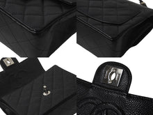 Load image into Gallery viewer, 極美品 CHANEL シャネル ミニマトラッセ チェーンショルダーバッグ ココマーク 6番台 キャビアスキン ブラック シルバー 中古 62420