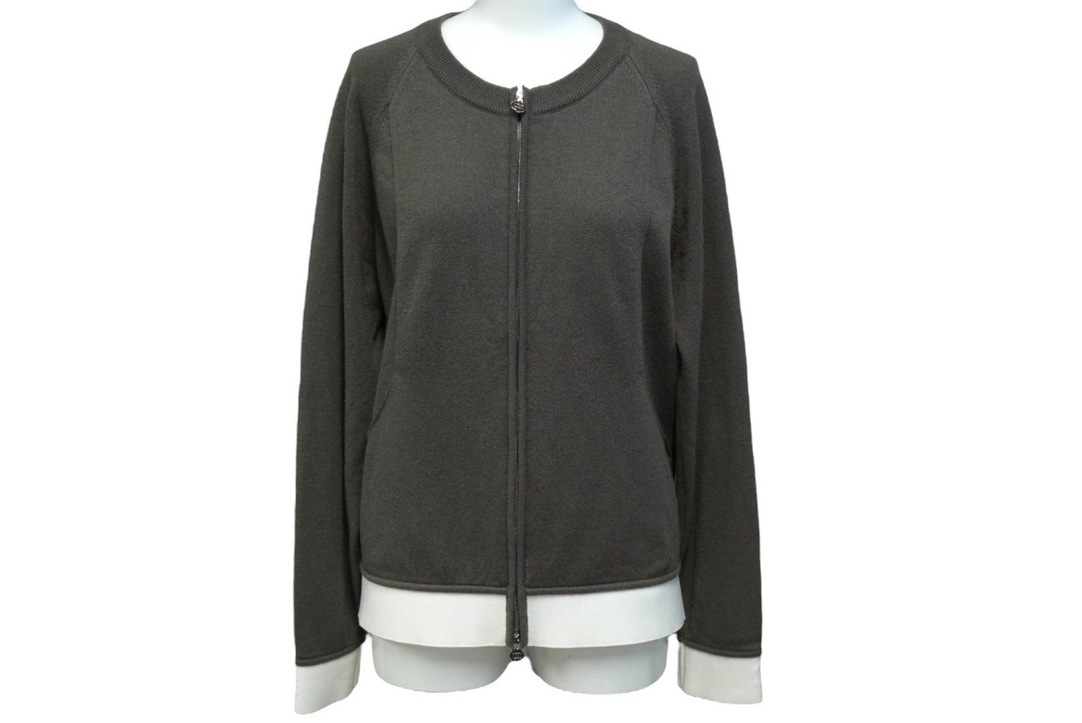 CHANEL ジッパー付き黒ブルゾン ニット 【公式通販】