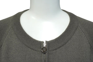 CHANEL シャネル ブルゾン ジップアップ ニット ココマーク ロゴ P55220K07380 サイズ 38 カシミヤ グレー 美品 中古 62427