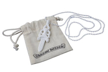 Load image into Gallery viewer, 新品同様 CHROME HEARTS クロムハーツ ラバーラージダガーペンダント シリコンラバーネックレス ホワイト 中古 62433