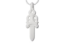 Load image into Gallery viewer, 新品同様 CHROME HEARTS クロムハーツ ラバーラージダガーペンダント シリコンラバーネックレス ホワイト 中古 62433
