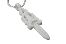 Load image into Gallery viewer, 新品同様 CHROME HEARTS クロムハーツ ラバーラージダガーペンダント シリコンラバーネックレス ホワイト 中古 62433