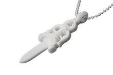 Load image into Gallery viewer, 新品同様 CHROME HEARTS クロムハーツ ラバーラージダガーペンダント シリコンラバーネックレス ホワイト 中古 62433