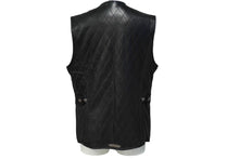 Load image into Gallery viewer, CHROME HEARTS クロムハーツ 切り替え キルティング レザー ベスト ブラック ウール ラムスキン サイズS 美品 中古 62443