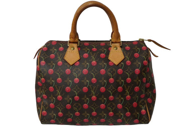 LOUIS VUITTON ルイヴィトン スピーディ25 ハンドバッグ M95009 モノグラムチェリー 村上隆 ゴールド金具 良品 中古 62444