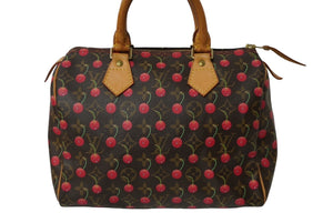 LOUIS VUITTON ルイヴィトン スピーディ25 ハンドバッグ M95009 モノグラムチェリー 村上隆 ゴールド金具 良品 中古 62444