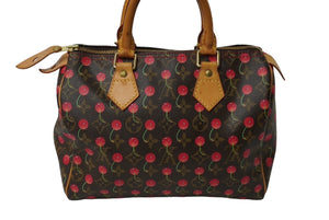 LOUIS VUITTON ルイヴィトン スピーディ25 ハンドバッグ M95009 モノグラムチェリー 村上隆 ゴールド金具 良品 中古 62444