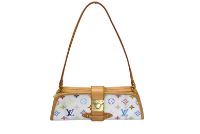 極美品 LOUIS VUITTON ルイヴィトン ハンドバッグ シャーリー モノグラムマルチカラー ブロン M40049 ゴールド金具 中古 62448