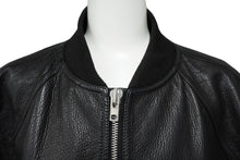 画像をギャラリービューアに読み込む, Rick Owens リックオウエンス 16SS レザーボンバージャケット RU16S3775-LCW ブラック サイズ52 美品 中古 62450 