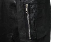 画像をギャラリービューアに読み込む, Rick Owens リックオウエンス 16SS レザーボンバージャケット RU16S3775-LCW ブラック サイズ52 美品 中古 62450 