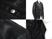 画像をギャラリービューアに読み込む, Rick Owens リックオウエンス 16SS レザーボンバージャケット RU16S3775-LCW ブラック サイズ52 美品 中古 62450 