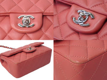 Load image into Gallery viewer, CHANEL シャネル 横長 20cm ショルダーバッグ ミニマトラッセショルダーチェーン ピンク ラムスキン 美品 中古 62445