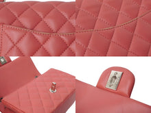 Load image into Gallery viewer, CHANEL シャネル 横長 20cm ショルダーバッグ ミニマトラッセショルダーチェーン ピンク ラムスキン 美品 中古 62445