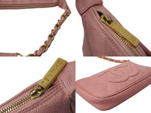 Load image into Gallery viewer, CHANEL シャネル 月見型 ワンショルダーバッグ ポーチ キャビアスキン 9番台 ピンク 美品 中古 62456