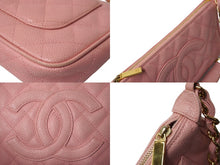Load image into Gallery viewer, CHANEL シャネル 月見型 ワンショルダーバッグ ポーチ キャビアスキン 9番台 ピンク 美品 中古 62456