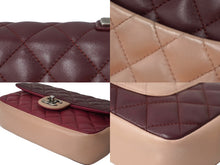 Load image into Gallery viewer, CHANEL シャネル トリコロール チェーンショルダーバッグ マトラッセ ラムスキン 20番台 マルチカラー シルバー 美品 中古 62458