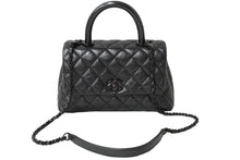Load image into Gallery viewer, 新品同様品 CHANEL シャネル ココハンドルXXS 2WAYハンドバッグ 29番台 AS2215 エイジドカーフ ソーブラック 中古 62459