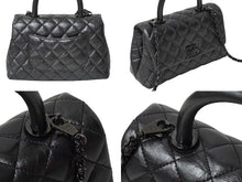 Load image into Gallery viewer, 新品同様品 CHANEL シャネル ココハンドルXXS 2WAYハンドバッグ 29番台 AS2215 エイジドカーフ ソーブラック 中古 62459