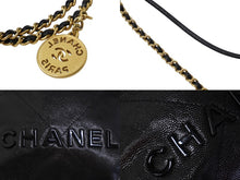 Load image into Gallery viewer, CHANEL シャネル チェーンショルダーバッグ シャネル22 ミニ AS3980 プレート キャビアスキン ブラック ゴールド 美品 中古 62460