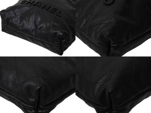 CHANEL シャネル チェーンショルダーバッグ シャネル22 ミニ AS3980 プレート キャビアスキン ブラック ゴールド 美品 中古 62460