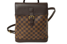 Load image into Gallery viewer, 極美品 LOUIS VUITTON ルイ ヴィトン ダミエ ソーホー リュック デイパック N51132 ブラウン PVC レザー 中古 62461