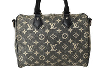 画像をギャラリービューアに読み込む, LOUIS VUITTON ルイヴィトン スピーディバンドリエール25 ハンドバッグ M21464 モノグラムジャカードデニム グレー 美品 中古 62462