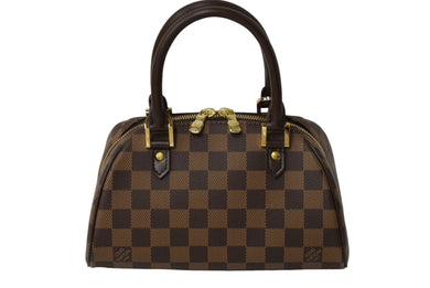 極美品 LOUIS VUITTON ルイヴィトン リベラミニ ハンドバッグ N41436 ダミエキャンバス ブラウン 廃盤 ゴールド金具 中古 62464