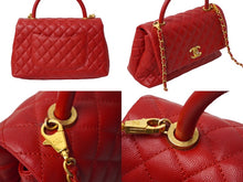 Load image into Gallery viewer, CHANEL シャネル ココハンドルXS 2WAYハンドバッグ ココマーク A92990 24番台 2017年 キャビアスキン レッド 美品 中古 62467