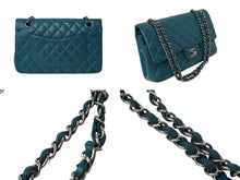 Load image into Gallery viewer, CHANEL マトラッセWフラップチェーンショルダー 15番台 25cm ショルダーバッグ グリーン×シルバー金具 ラムスキン 美品 中古 62468