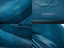 Load image into Gallery viewer, CHANEL マトラッセWフラップチェーンショルダー 15番台 25cm ショルダーバッグ グリーン×シルバー金具 ラムスキン 美品 中古 62468