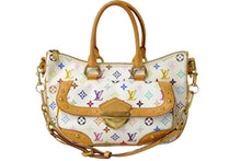 画像をギャラリービューアに読み込む, LOUIS VUITTON ルイヴィトン ハンドバッグ M40125 リタ モノグラムマルチカラー ホワイト ゴールド金具 美品 中古 62470