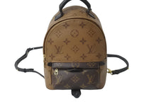 Load image into Gallery viewer, LOUIS VUITTON ルイ ヴィトン モノグラム リバース パームスプリングス ミニ デイパック M44872 マロン ブラック 美品 中古 62473