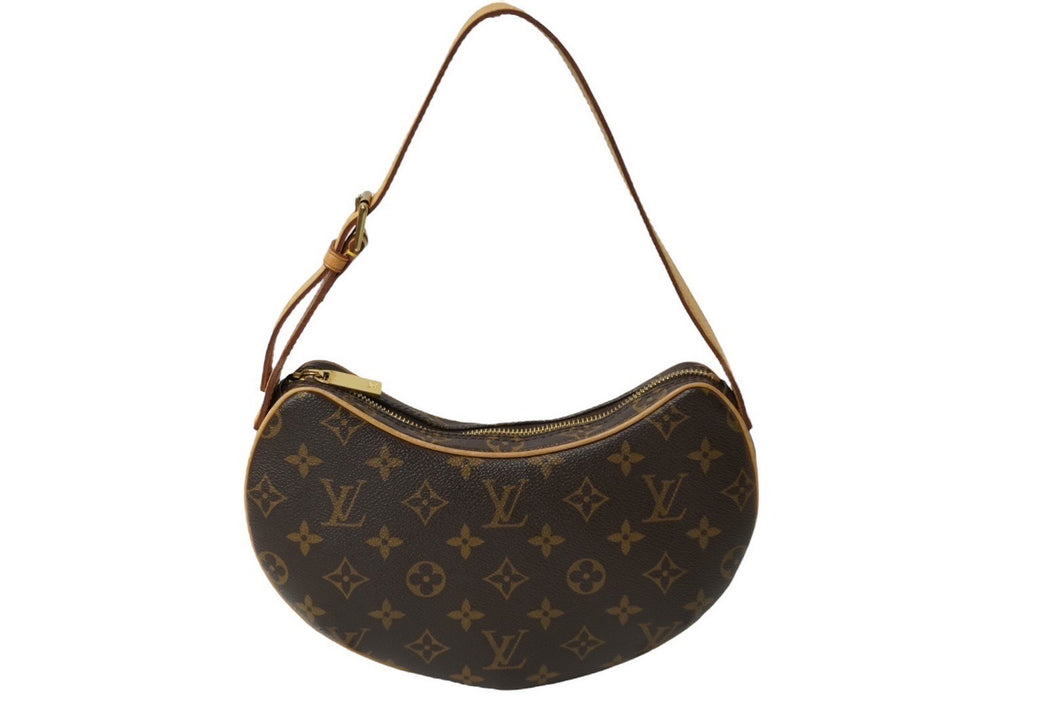 LOUIS VUITTON ルイヴィトン ハンドバッグ M51510PM ポシェット クロワッサン モノグラム ブラウン ゴールド 美品 中古 62475