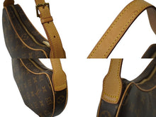 画像をギャラリービューアに読み込む, LOUIS VUITTON ルイヴィトン ハンドバッグ M51510PM ポシェット クロワッサン モノグラム ブラウン ゴールド 美品 中古 62475