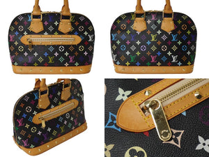 LOUIS VUITTON ルイヴィトン モノグラムマルチ ハンドバッグ アルマ M92646 ブラック マルチ ゴールド金具 美品 中古 62476