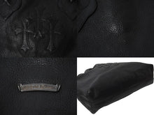画像をギャラリービューアに読み込む, CHROME HEARTS クロムハーツ 3セメタリー トートバッグ レザー ハンドバッグ ブラック シルバー925 美品 中古 62479